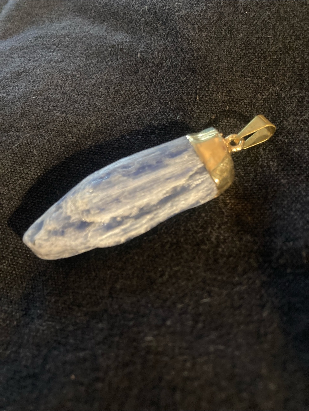 Beautiful Blue Kyanite Pendant Gold-plated Setting